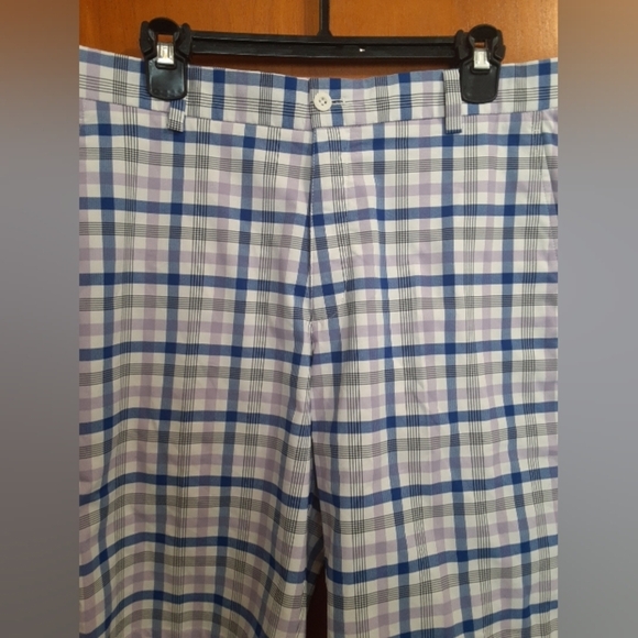 Nike Mens Stripe Golf Shorts Blue Purple Stripe Size 32 M - Picture 2 of 5